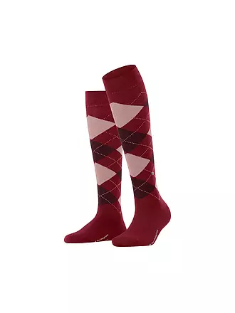 BURLINGTON | Damen Kniestrümpfe MARYLEBONE dark brown | beere